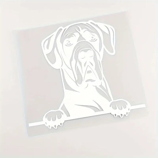 Silvery Great Dane Decal